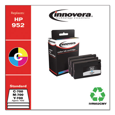 Remanufactured Cyan/Magenta/Yellow Ink, Replacement for 952