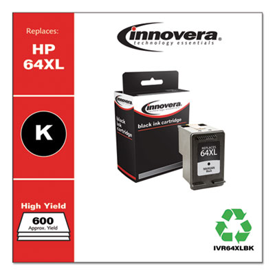 Remanufactured Black High-Yield Ink, Replacement for 64XL (N