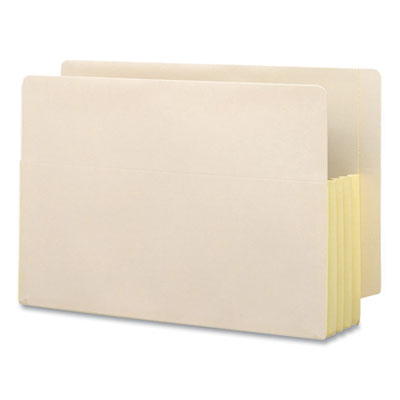 Manila End Tab File Pockets with Tear Resistant Gussets, 3.5