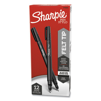 Water-Resistant Ink Porous Point Pen, Stick, Fine 0.4 mm, Bl