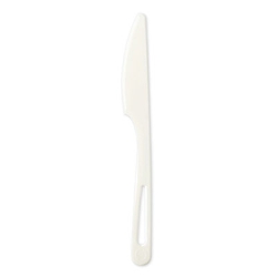 TPLA Bulk Cutlery, Knife, Plastic, Light Beige, 1,000/Carton