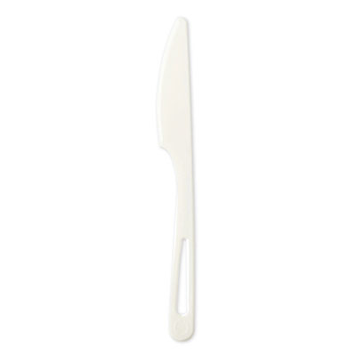 TPLA Bulk Cutlery, Knife, Plastic, Light Beige, 1,000/Carton