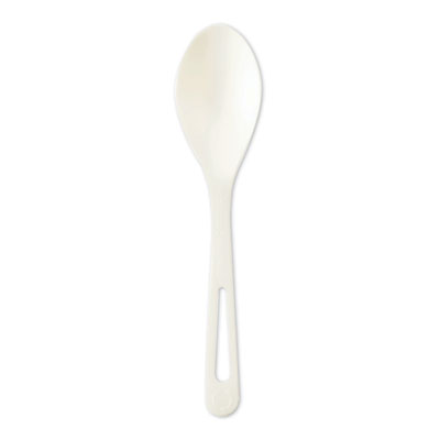 TPLA Bulk Cutlery, Spoon, Plastic, Light Beige, 1,000/Carton