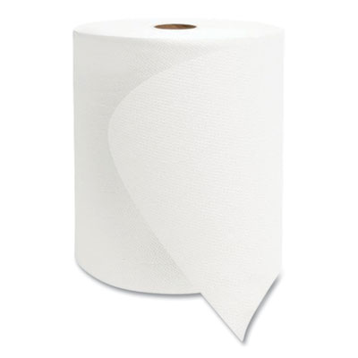 Valay Universal TAD Roll Towels, 1-Ply, 8 x 600 ft, White, 6