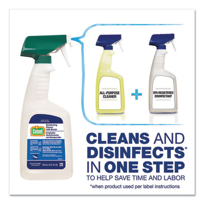 Disinfecting Cleaner with Bleach, Fresh Scent, 32 oz Bottles