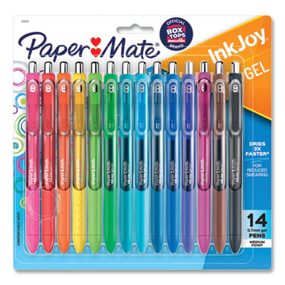 Inkjoy Gel Pen, Retractable, Medium 0.7 Mm, Assorted Ink And