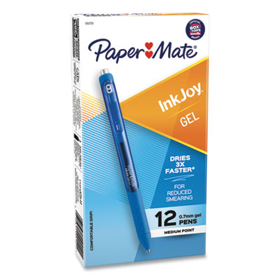 Inkjoy Gel Pen, Retractable, Medium 0.7 Mm, Blue Ink, Blue B