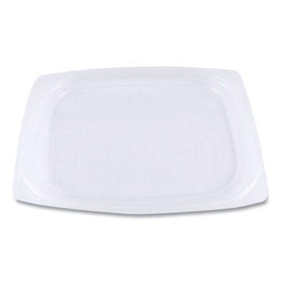 PLA Rectangular Deli Container Lids, 4.8 x 5.9 x 0.3, Clear,