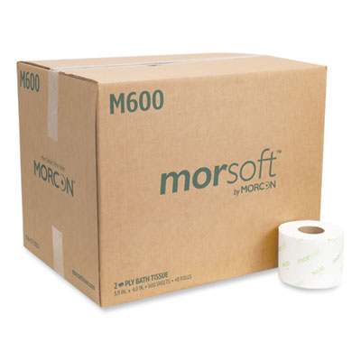 Morsoft Controlled Bath Tissue, Septic Safe, 2-Ply, White, 6