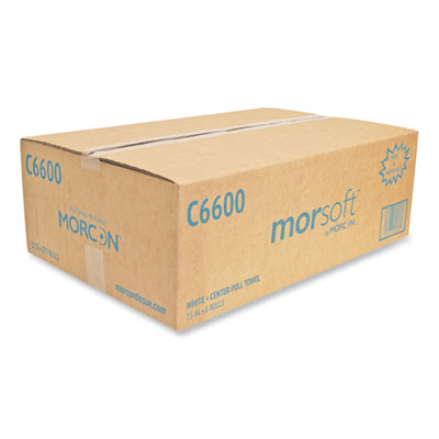 Morsoft Center-Pull Roll Towels, 2-Ply, 6.9" dia, White, 600