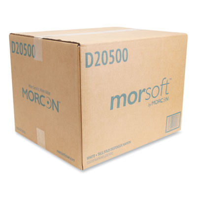 Morsoft Dispenser Napkins, 1-Ply, 6 x 13, White, 500/Pack, 2