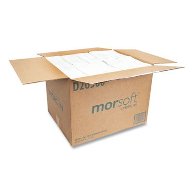 Morsoft Dispenser Napkins, 1-Ply, 6 x 13, White, 500/Pack, 2