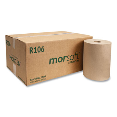 10 Inch Roll Towels, 1-Ply, 10" X 800 Ft, Kraft, 6 Rolls/car