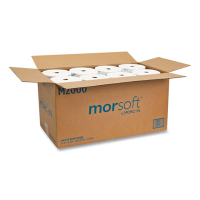 Small Core Bath Tissue, Septic Safe, 1-Ply, White, 2,000 She