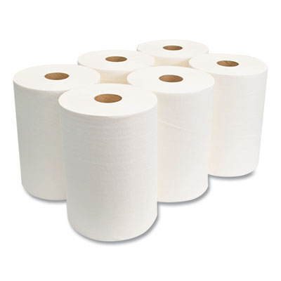 10 Inch TAD Roll Towels, 1-Ply, 10" x 500 ft, White, 6 Rolls