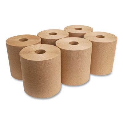 Morsoft Universal Roll Towels, 1-Ply, 8" x 800 ft, Brown, 6