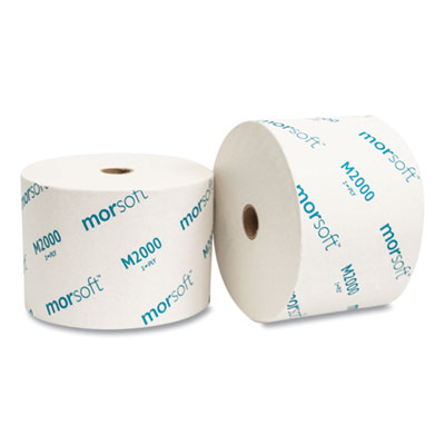 Small Core Bath Tissue, Septic Safe, 1-Ply, White, 2,000 She