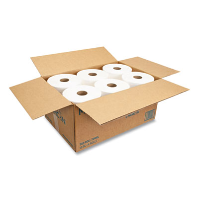10 Inch TAD Roll Towels, 1-Ply, 10" x 500 ft, White, 6 Rolls