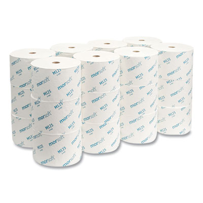 Small Core Bath Tissue, Septic Safe, 1-Ply, White, 2,500 She