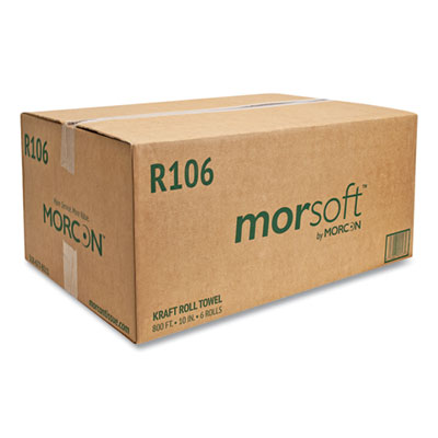 10 Inch Roll Towels, 1-Ply, 10" X 800 Ft, Kraft, 6 Rolls/car