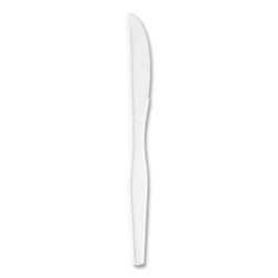 Plastic Cutlery, Heavyweight Knife, 7.5", White, 1,000/Carto