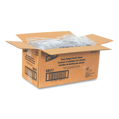 Plastic Cutlery, Heavyweight Knife, Black, 1,000/Carton