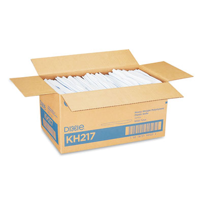 Plastic Cutlery, Heavyweight Knife, 7.5", White, 1,000/Carto