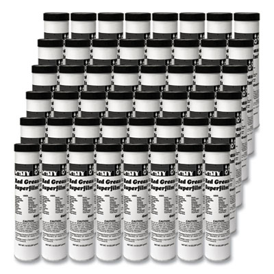 NLGI #2 Red Grease, 14 oz Tube, 48/Carton