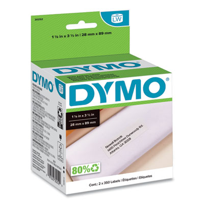 Labelwriter Address Labels, 1.12" X 3.5", White, 350 Labels/
