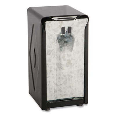 Tabletop Napkin Dispenser, Tall Fold, 3.75 x 4 x 7.5, Black