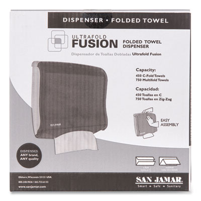 Ultrafold Fusion C-Fold And Multifold Towel Dispenser, 11.5