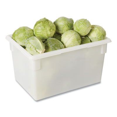 Food/Tote Boxes, 21.5 gal, 26 x 18 x 15, White, Plastic