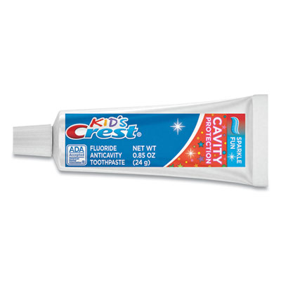 Kids' Sparkle Toothpaste, Bubblegum Flavor, 0.85 oz Tube, 72