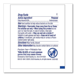 Premoistened Sanitizing Hand Wipes, Individually Wrapped, 5