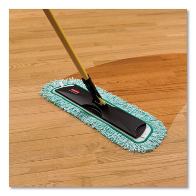 Hygen Microfiber Fringed Dust Mop Pad, 24w X 9d, Green