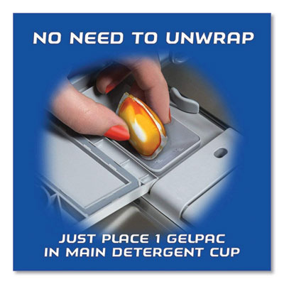 Dish Detergent Gelpacs, Orange Scent, Box Of 32 Gelpacs, 8 B