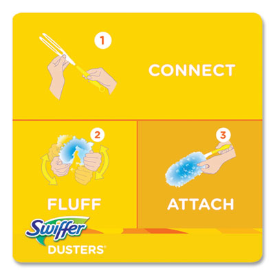 Dusters Refill, Dust Lock Fiber, 2" x 6", Light Blue, 18/Box