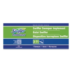 Sweeper Mop, 10 X 4.8 White Cloth Head, 46" Green/silver Alu