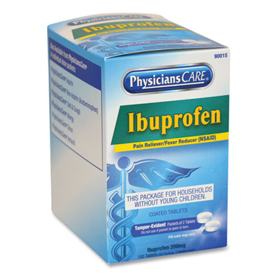Ibuprofen Tablets, Two-Pack, 50 Packs/Box