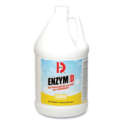 Enzym D Digester Liquid Deodorant, Lemon, 1 Gal Bottle, 4/ca