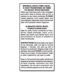 D-Vour Absorbent Powder, Lemon, 16 oz Canister, 6/Carton