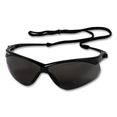 Nemesis Readers Safety Glasses, 2.5+ Diopter, Black Half Fra
