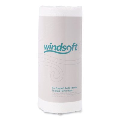 Kitchen Roll Towels, 2-Ply, 11 x 8.5, White, 85/Roll, 30 Rol