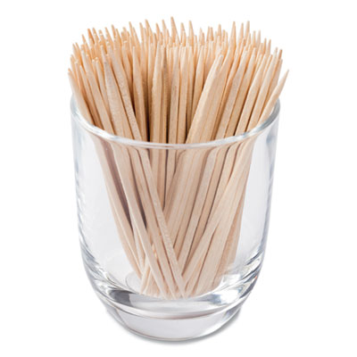 Square Wood Toothpicks, 2.75", Natural, 800/box, 24 Boxes/ca