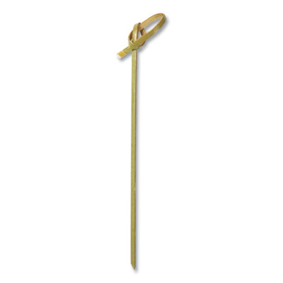 Knotted Bamboo Pick, Paper, 4", Natural, 100/Pack, 10 Packs/