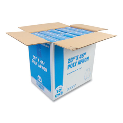 Poly Apron, 28 x 46, One Size Fits Most, White, 100/Pack, 10