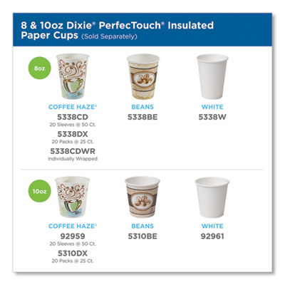 PerfecTouch Hot Cups, Individually Wrapped, 8 oz, Paper, Cof