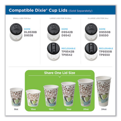 PerfecTouch Hot Cups, Individually Wrapped, 8 oz, Paper, Cof