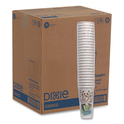 Perfectouch Paper Hot Cups, 20 Oz, Coffee Haze Design, 25/sl