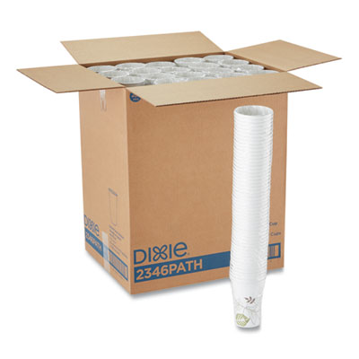 Pathways Paper Hot Cups, 16 oz, White/Brown, 50/Sleeve, 20 S
